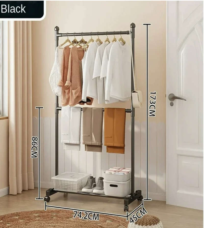 Clothes Lines & Racks Multifunctional Standing Coat Hat Rack with Shoe Rack, EasytoMove